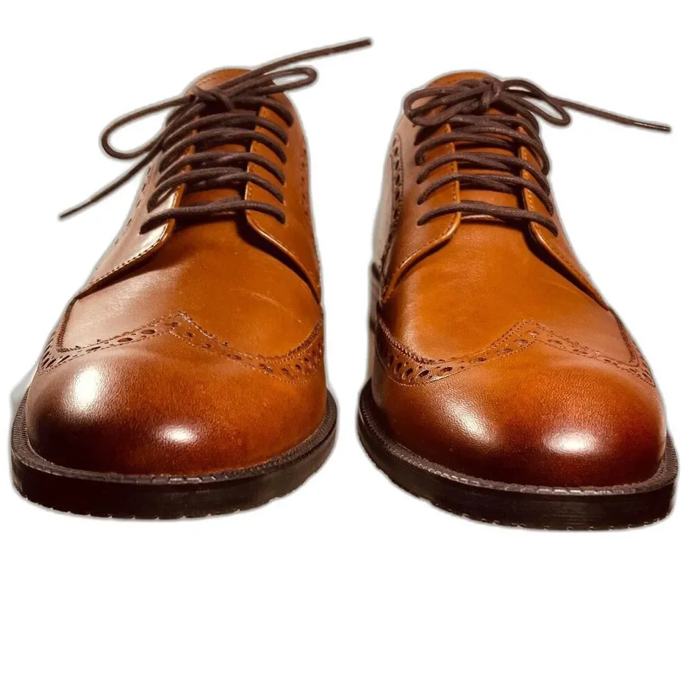 Cole Haan Men's British Tan Wingtip Oxfords SZ 9 NEW